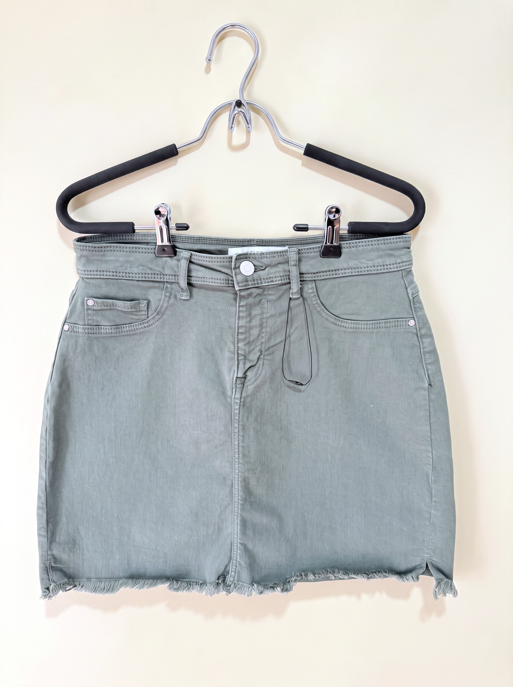 Pollera de Jean Gris Deshilachada